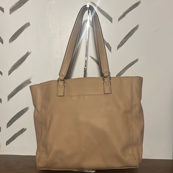 Vera Wang Large Raddix Tote Handbag Purse - Country Beige Tan Woven - Picture 3 of 7